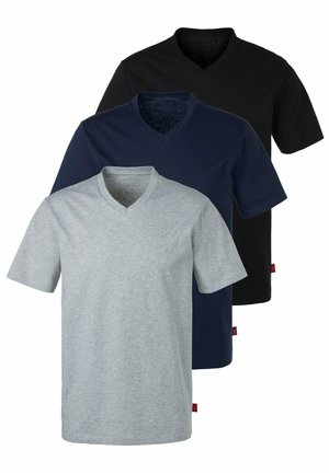 3 PACK - Basic T-shirt - grau meliert