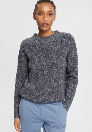 MIT MOULINÉ EFFEKT - Jumper - navy