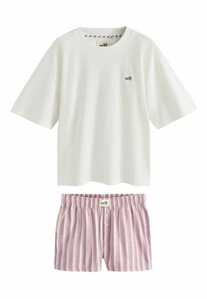 Self., REGULAR FIT - STRIPE SHORT PYJAMAS SET - Nachtwäsche Set - pink