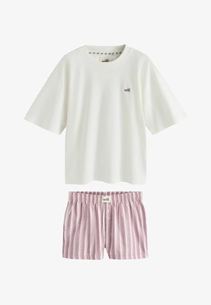 Self., REGULAR FIT - STRIPE SHORT PYJAMAS SET - Nachtwäsche Set - pink