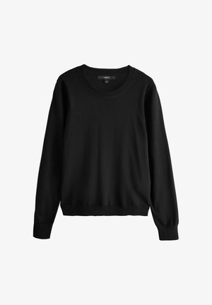 Next, TALL FIT - SOFT TOUCH LONG SLEEVE CREW NECK JUMPER . - Neule - black