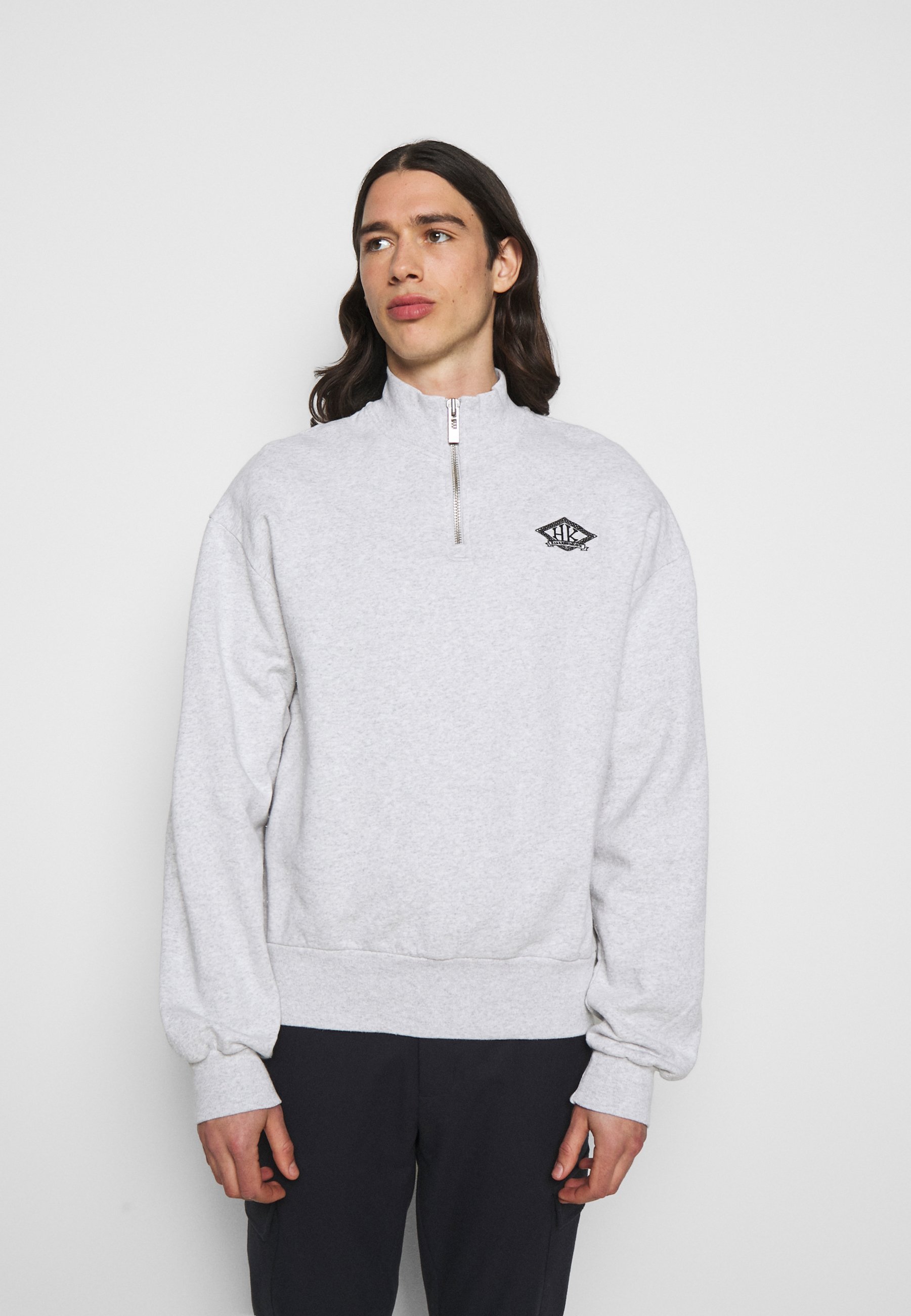 half zip sweatshirt grey