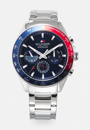 Tommy Hilfiger OWEN - Horloge - silver-coloured/blue/red