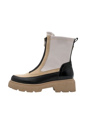 Bottines à plateau - cream black