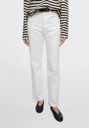 Massimo Dutti STRAIGHT-LEG - Jean droit - white