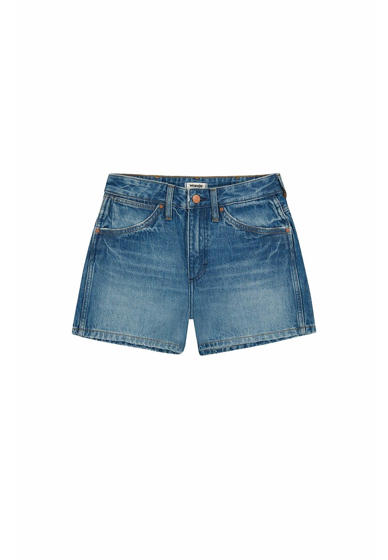 Wrangler Jeansshort blauw denim/bluedenim Wrangler Jeansshort blauw denim/bluedenim