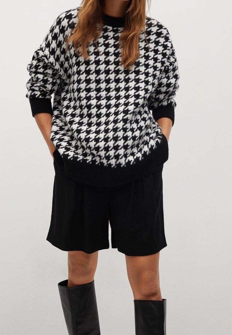 Mango Strickpullover - black
