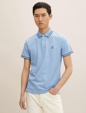 MIT STICKEREI - Polo - vallarta blue two tone
