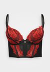 NIGHTFALL CORSET  - Balconette BH - black/red