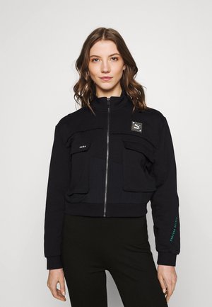 CROPPED - Tröja med dragkedja - anthracite