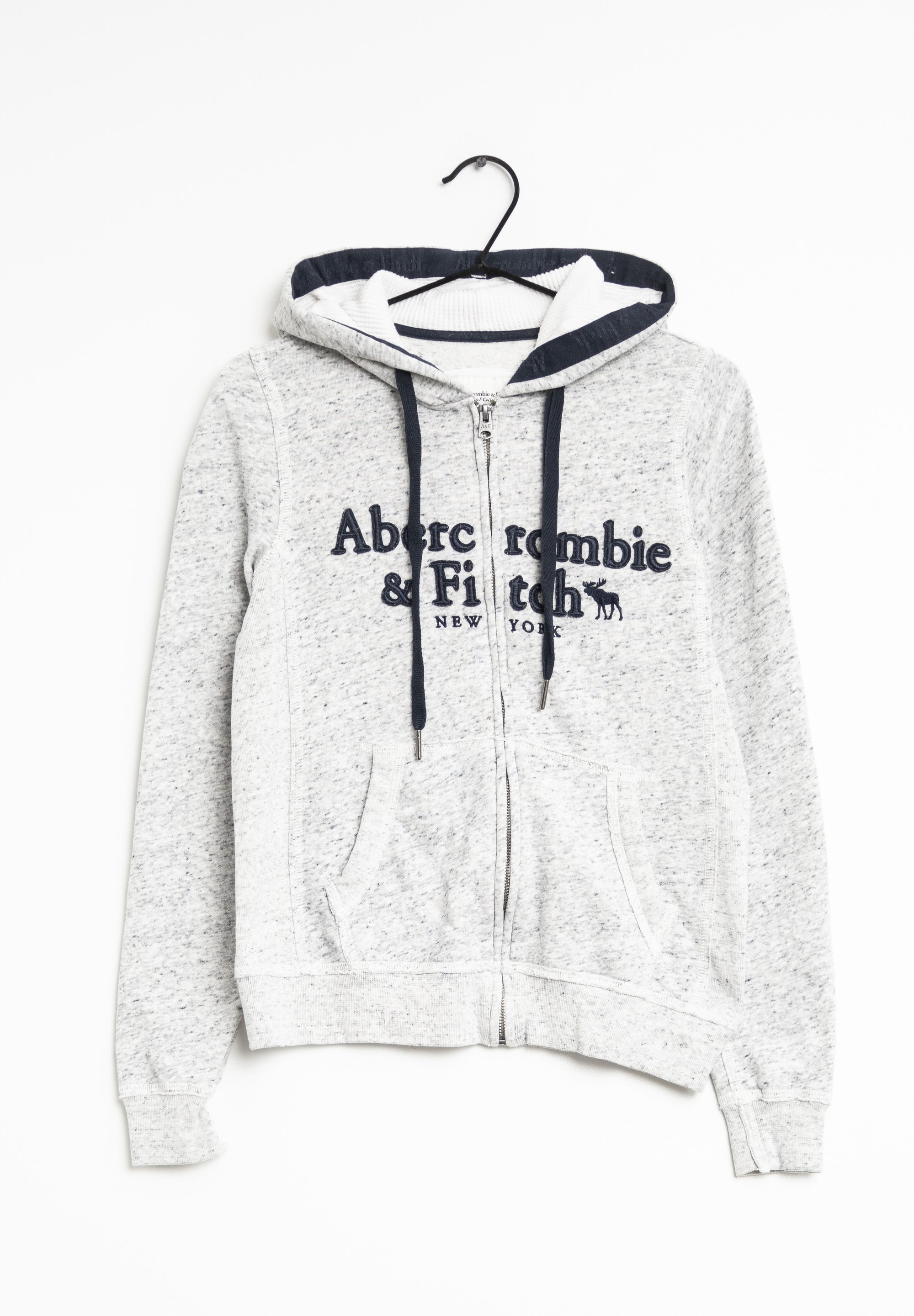 Abercrombie u0026 Fitch Sweat zippé - grey/gris - (Seconde main) - ZALANDO.FR