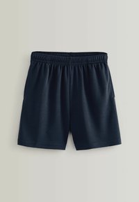 Pantaloni sportivi blu navy con tessuto testurizzato, vita elasticizzata e tasche laterali. Design casual pensato per comfort e libertà di movimento.