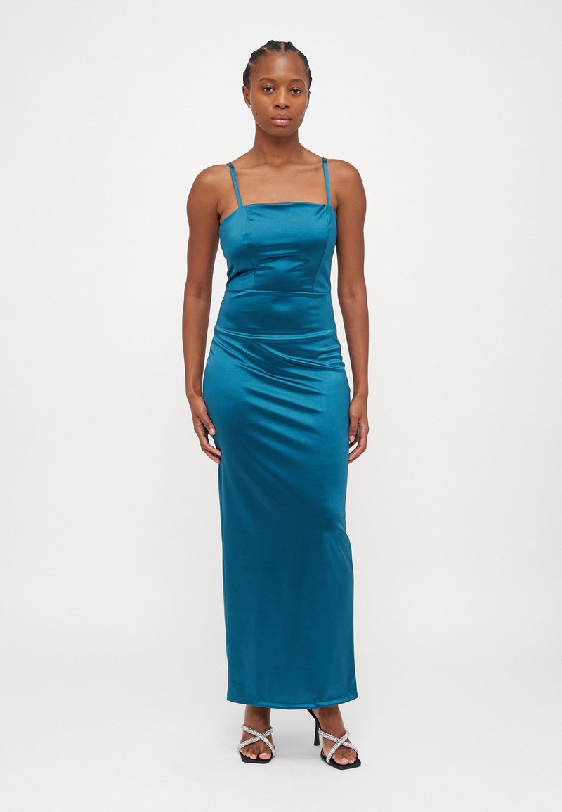WDPL Women's Long Maxi Tulle Skirt - Teal, 4 Layer Tulle For Weddings, Prom, Special Occasions