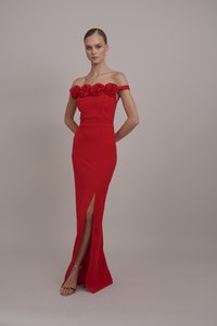 WAL G. ALLY FLOWER MAXI - Juhlamekko - red