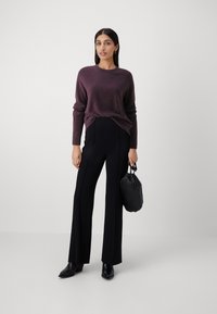 Samsøe Samsøe BOSTON O NECK - Stickad tröja - plum perfect