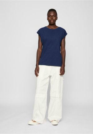 Urban Classics PRE 2 PACK  EXTENDED SHOULDER TEE  - T-shirts - white darkblue