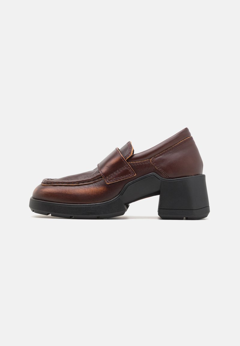 Escarpins Compensés Minelli En Cuir Caramel - Taille 35, Talon 11cm - Occasion, Très Bon état (TBE)