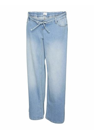 MAMALICIOUS MIT WEITEM - Flared Jeans - light blue denim