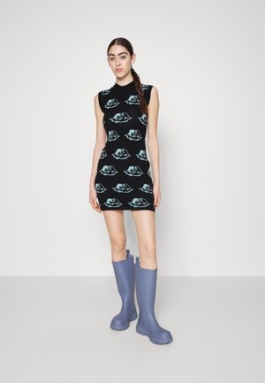 Fiorucci ALL OVER ANGELS KNIT DRESS - Gebreide jurk - black