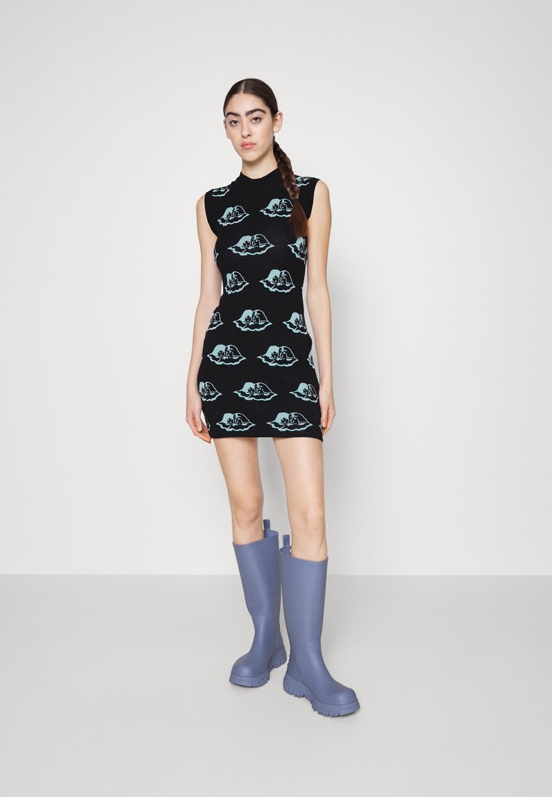 Fiorucci ALL OVER ANGELS KNIT DRESS - Pletené šaty - black