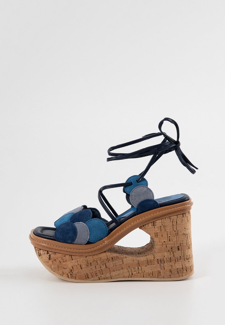 Jeffrey Campbell Sandalen met sleehak blauw