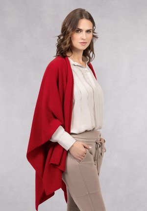 Giesswein MERINO CAPE - Poncho - flammenrot