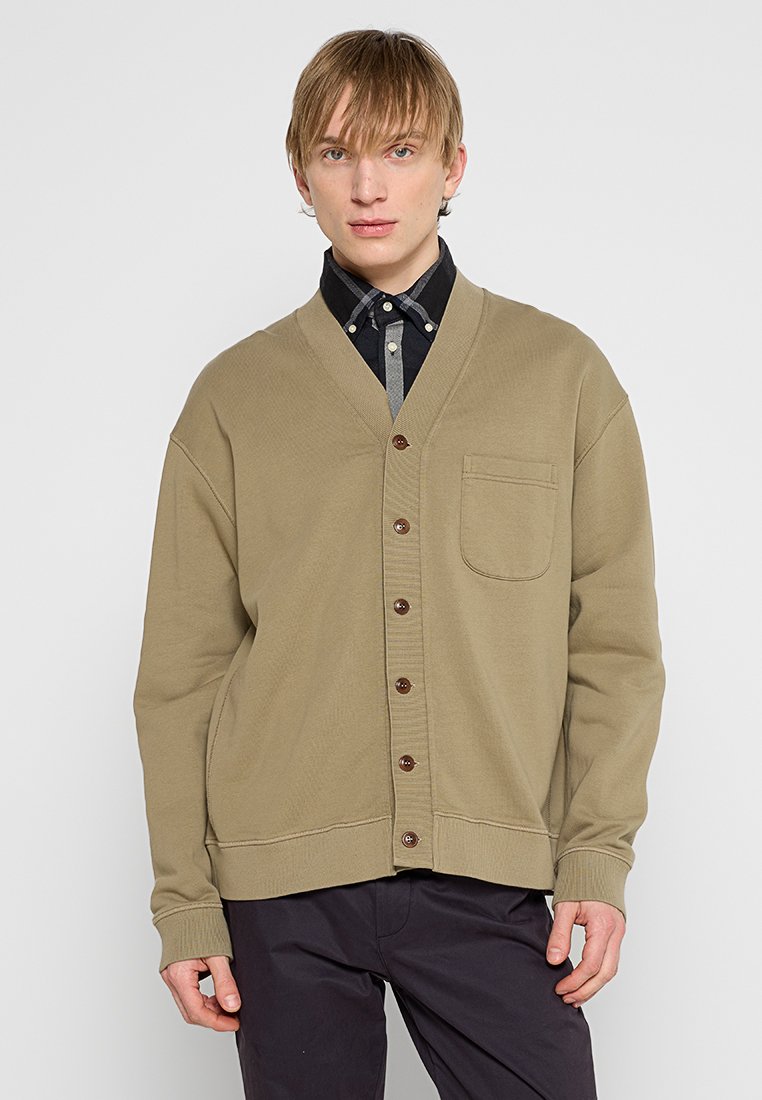 Barbour Sweater met rits kaki