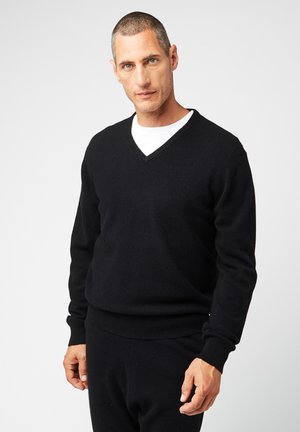 V-NECK - Strickpullover - noir