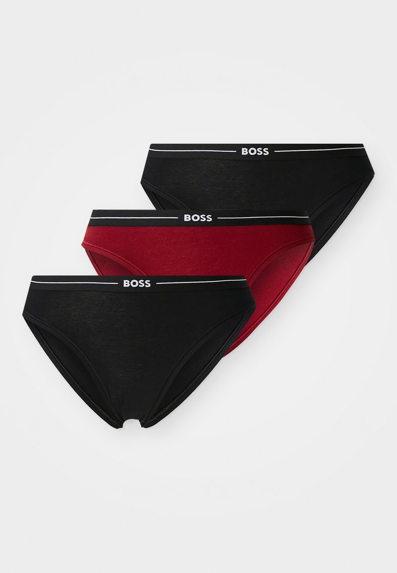 BOSS BRIEF 3 PACK - Briefs - black/dark red/svart - Zalando.no