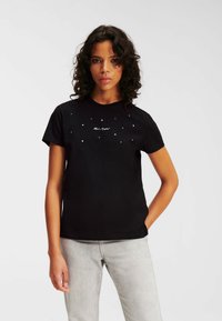 KARL LAGERFELD RHINESTONE - Marškinėliai su spaudiniu - black