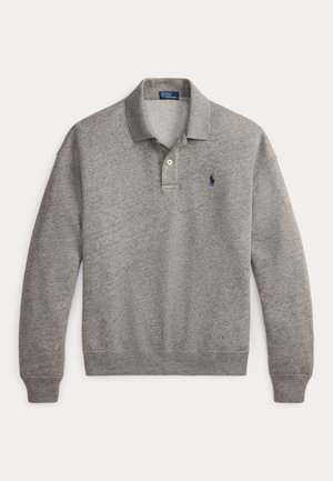 POLO-COLLAR PULLOVER - Sudadera - dark vintage heather