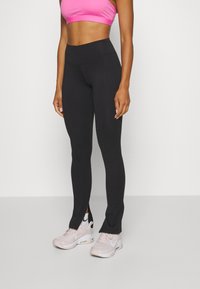 Nike Performance - ONE SPLIT HEM - Legging - black Miniatuurafbeelding 1