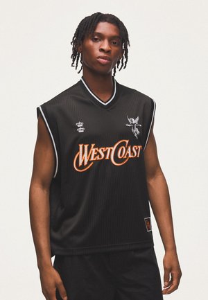 Bershka, WEST COAST WORKER - VEST - Top - black