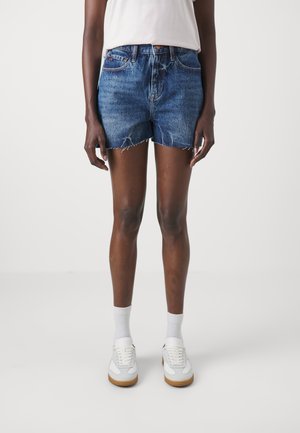 TASCHE - Denim shorts - indigo denim