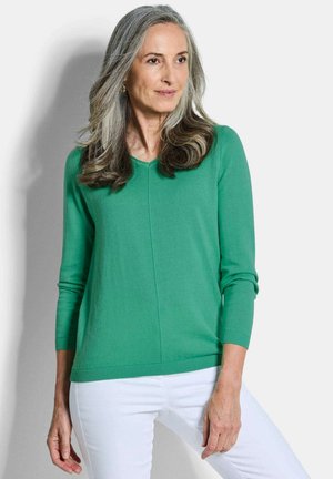 PULLOVER MIT V-AUSSCHNITT COTTAMIRA - Strickpullover - green