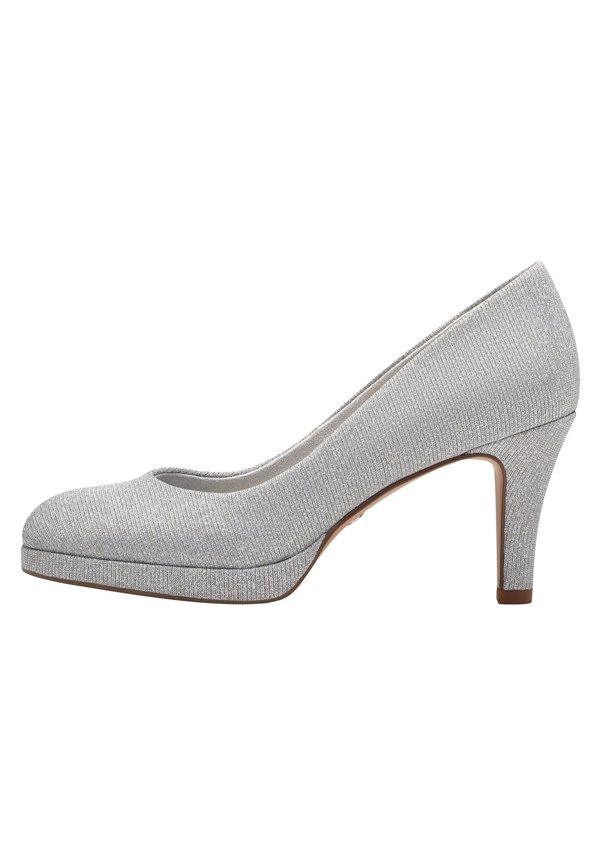 High Heel Pumps - silver glam