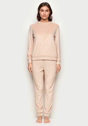 SPECIAL SET - Nattøj sæt - beige plain