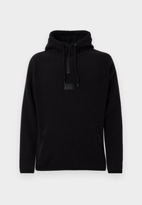 BADGE HOODIE  - Fleece jumper - black
