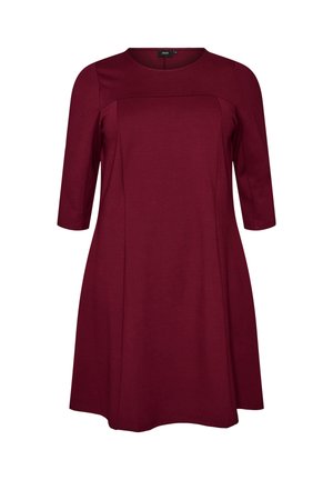 Zizzi, MIT 3/4-ÄRMELN - Jerseykleid - rot