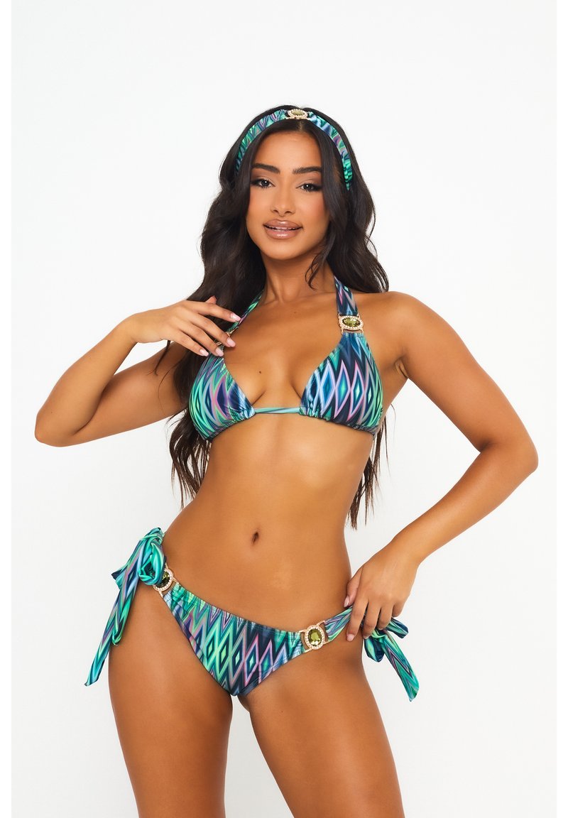 Moda Minx CHIC IN CHEVRON TIE SIDE FULL BOTT Donji dijelovi bikinija