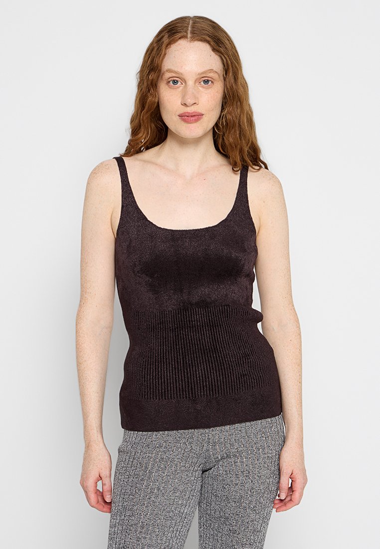 Nanushka Top donkergrijs