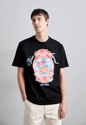 N CREST EMBROIDERY - T-shirt imprimé - black