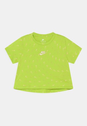 TEE CROP SWOOSHFETTI - T-shirt imprimé - atomic green