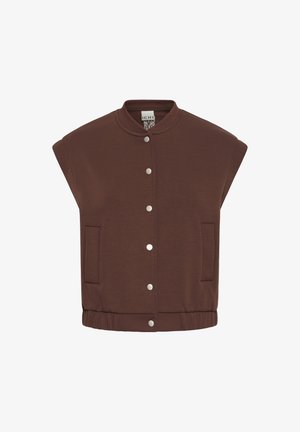 ICHI, IHCOZY WA - Bomber-jakk - brown w beige embroidry
