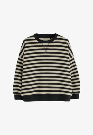 Next, REGULAR FIT - OVERSIZED COSY RIB SWEATSHIRT - Felpa - black off-white