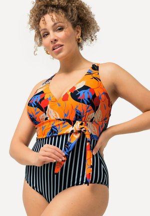 BLOCK PRINT LEAF - Costume da bagno - light orange