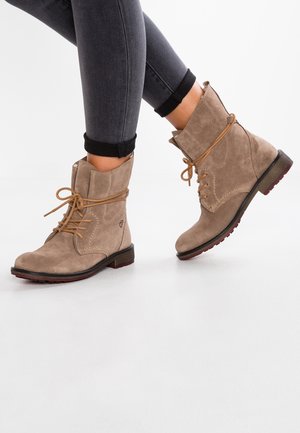 Snörstövletter - taupe