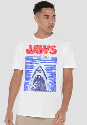 Universal Studios, JAWS SCRIBBLE POSTER - Print T-shirt - white