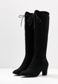 Tamaris Stivali con i lacci - black