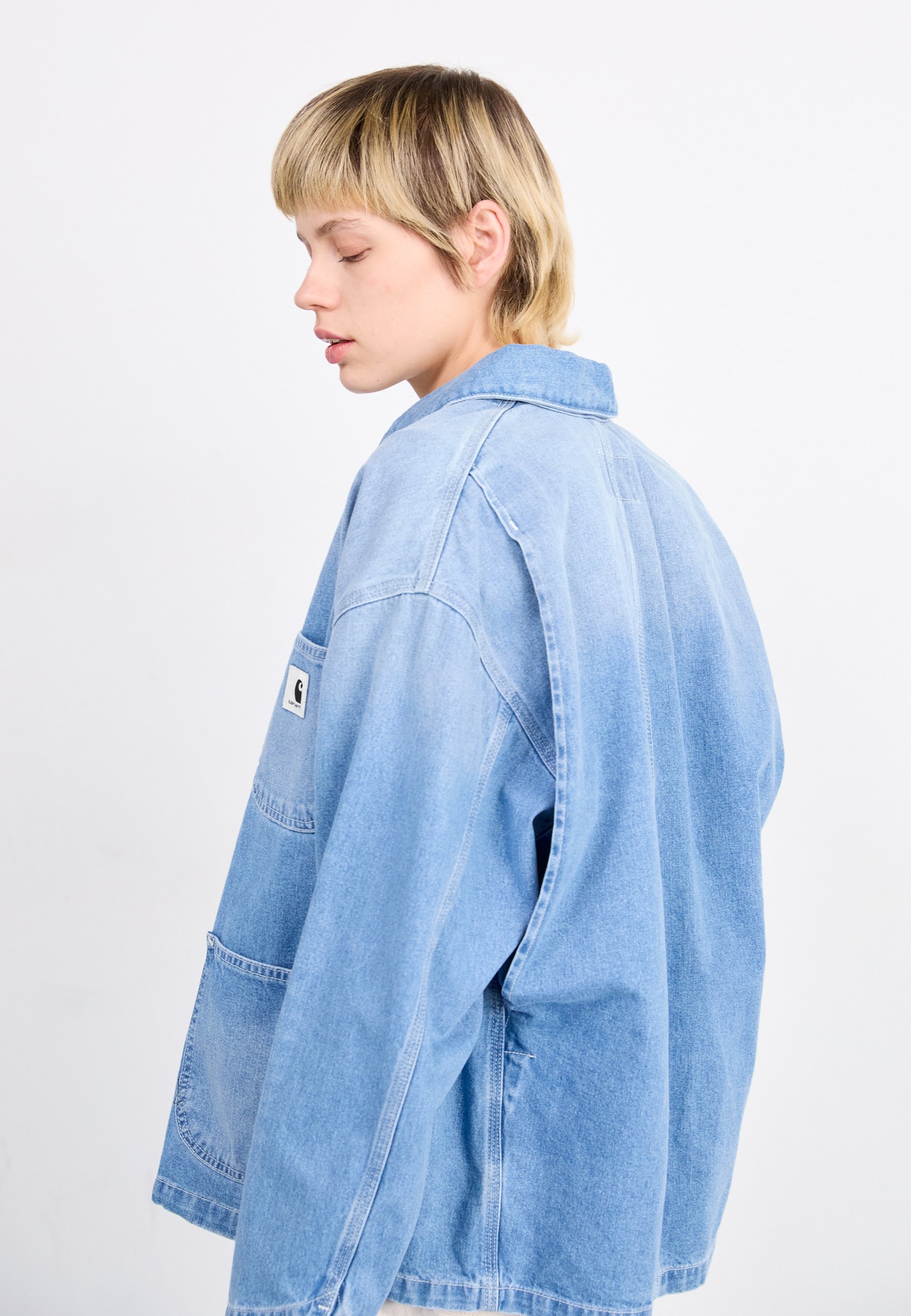Carhartt WIP MICHIGAN COAT - Chaqueta vaquera - blue light true